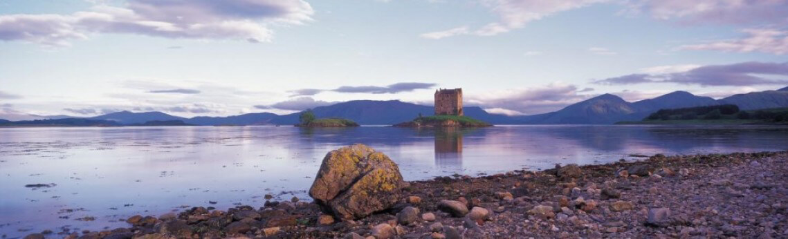 Castle Stalker vor der Insel Mull, Schottland