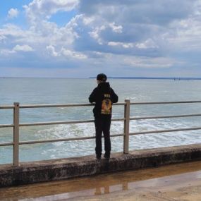 Die Wellen bestaunen...